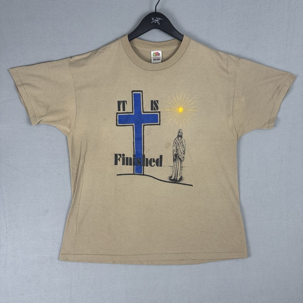 Vintage Jesus Heaven Biblical Spiritual Graphic T-Shirt Men's XL Y2K Political